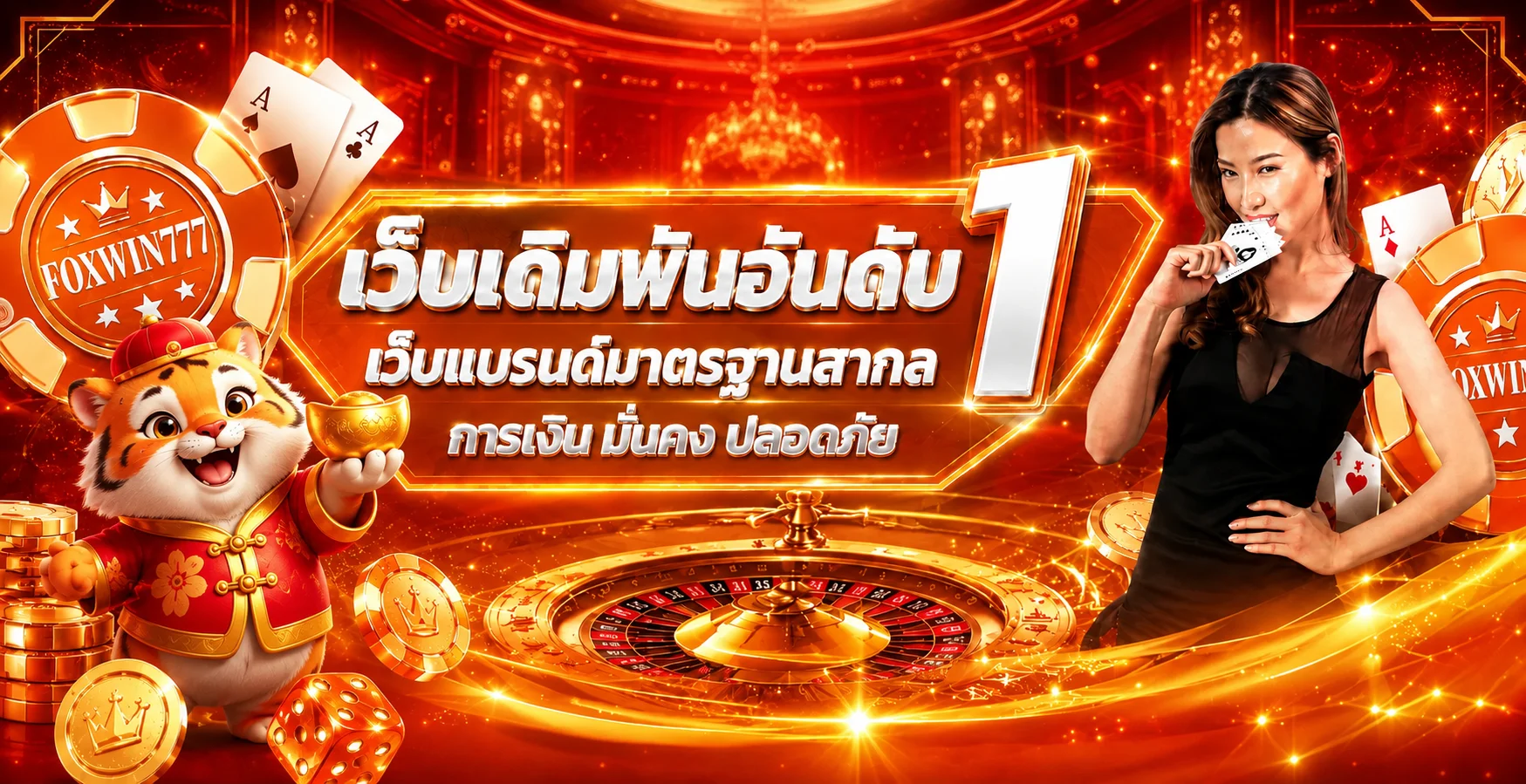 FOXWIN777 ทางเข้าเว็บหลักพร้อมมาสคอต Fortune Tiger